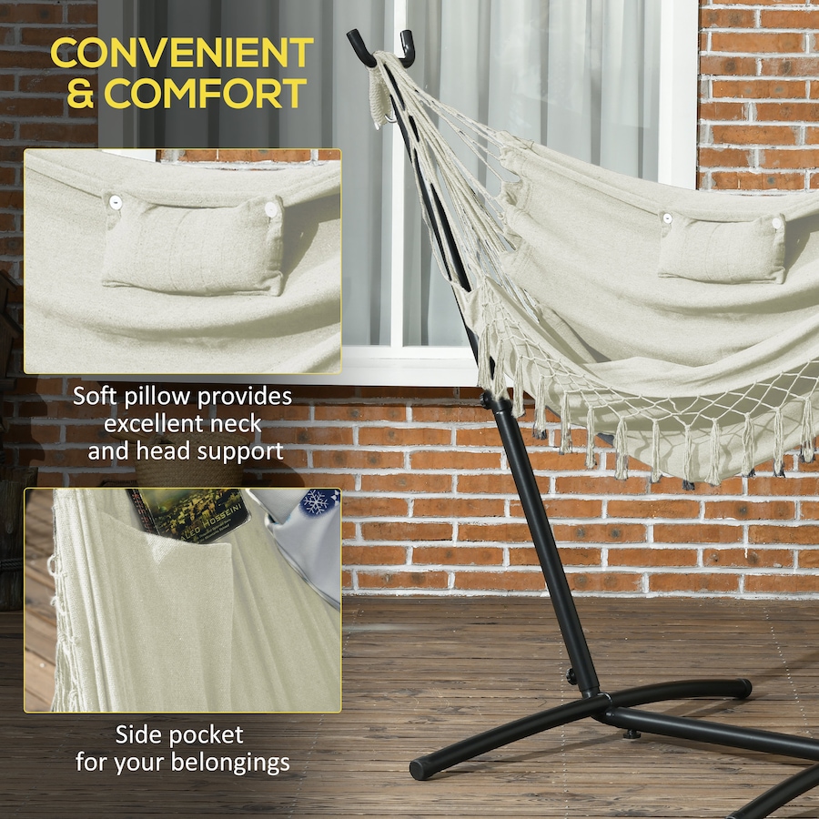 Image 938567_ALTMORE13.jpg, Product 938-567 / Price $112.99, Outsunny Patio Hammock Chair, Outdoor Hammock Swing Hanging Lounge Chair from Outsunny on TSC.ca's Home & Garden department