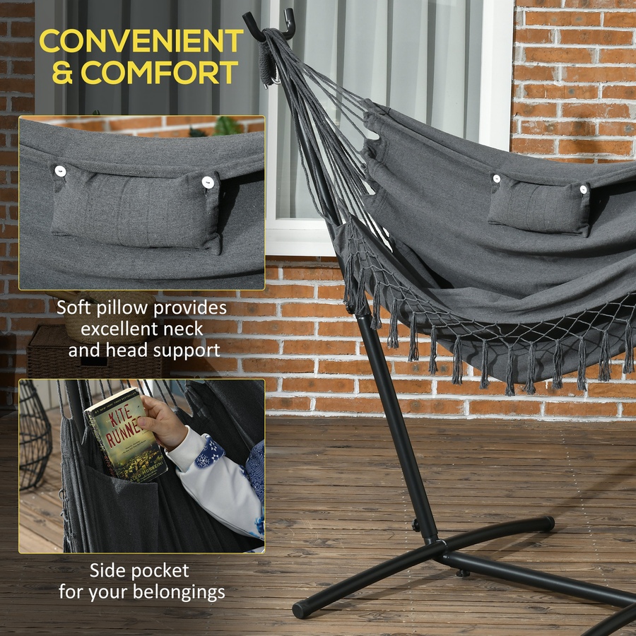 Image 938567_ALTMORE4.jpg, Product 938-567 / Price $112.99, Outsunny Patio Hammock Chair, Outdoor Hammock Swing Hanging Lounge Chair from Outsunny on TSC.ca's Home & Garden department
