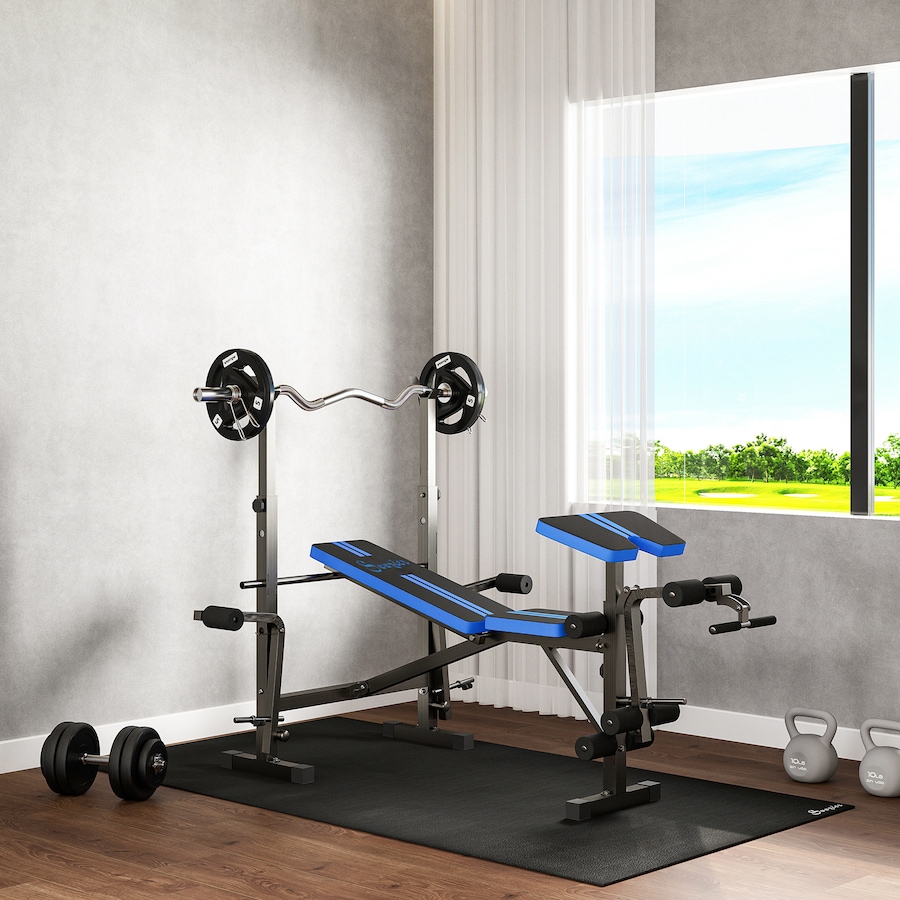 Image 938572_ALTMORE10.jpg, Product 938-572 / Price $149.99, Soozier Adjustable Weight Bench with Leg Extension, Home Gym Bench, Blue from Soozier on TSC.ca's Health & Fitness department