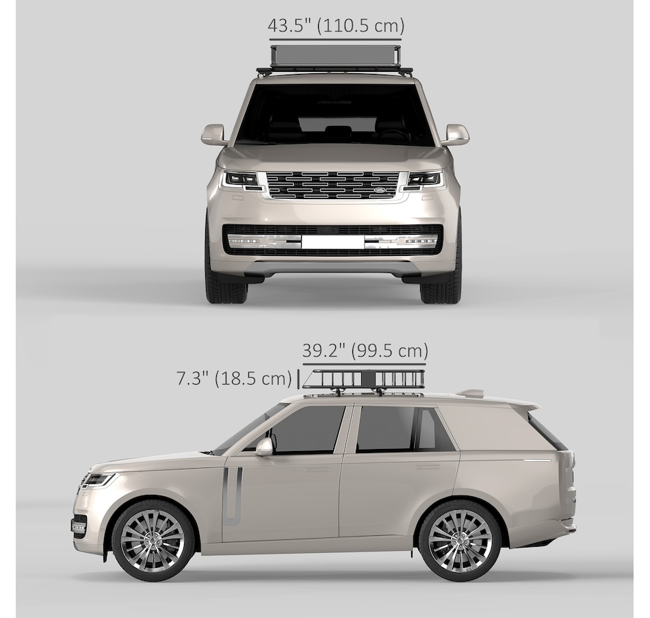 Image 938573_ALTMORE2.jpg, Product 938-573 / Price $139.99, HOMCOM Universal Roof Rack Basket, 200lbs Steel Roof Rack Cargo Carrier from HOMCOM on TSC.ca's Home & Garden department