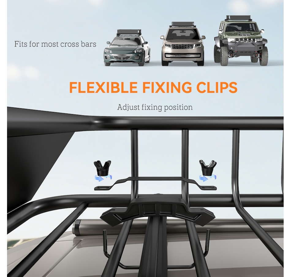 Image 938573_ALTMORE7.jpg, Product 938-573 / Price $139.99, HOMCOM Universal Roof Rack Basket, 200lbs Steel Roof Rack Cargo Carrier from HOMCOM on TSC.ca's Home & Garden department