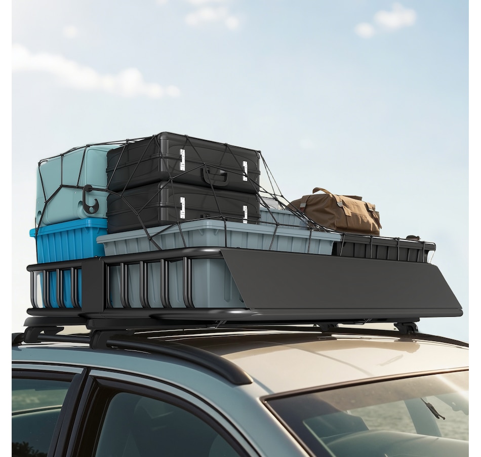 Image 938573_ALTMORE8.jpg, Product 938-573 / Price $139.99, HOMCOM Universal Roof Rack Basket, 200lbs Steel Roof Rack Cargo Carrier from HOMCOM on TSC.ca's Home & Garden department