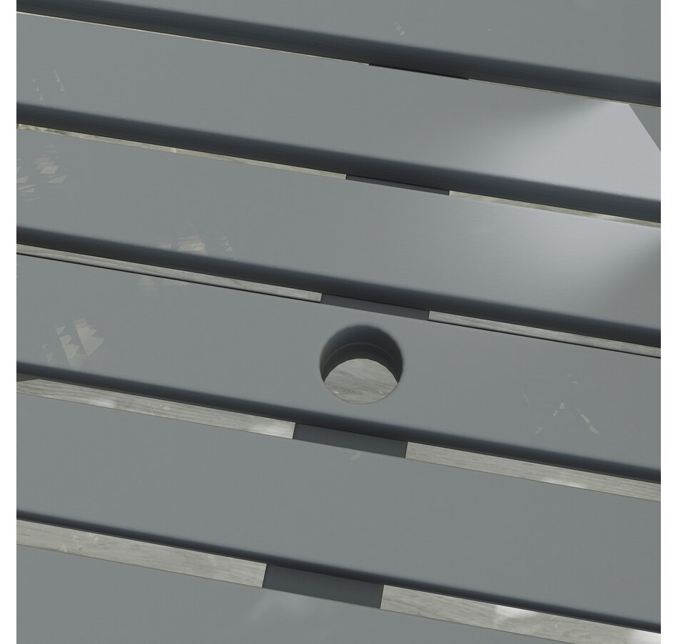 Image 938580_ALTMORE7.jpg, Product 938-580 / Price $229.99, Outsunny Wood Picnic Table Set with Built-in Benches Umbrella Hole Grey from Outsunny on TSC.ca's Home & Garden department