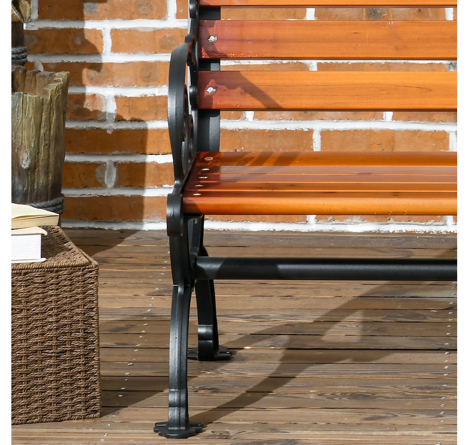 Image 938581_ALTMORE6.jpg, Product 938-581 / Price $184.99, Outsunny Outdoor Garden Bench, Aluminum Wood Patio Loveseat, Teak Colour from Outsunny on TSC.ca's Home & Garden department