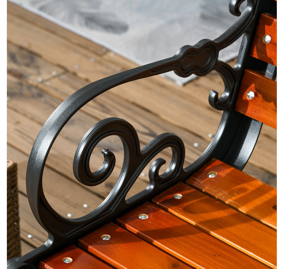 Image 938581_ALTMORE7.jpg, Product 938-581 / Price $184.99, Outsunny Outdoor Garden Bench, Aluminum Wood Patio Loveseat, Teak Colour from Outsunny on TSC.ca's Home & Garden department