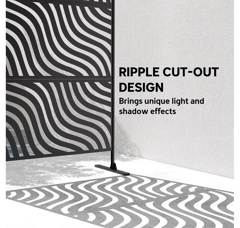 Image 938586_ALTMORE3.jpg, Product 938-586 / Price $179.99, Outsunny Outdoor Privacy Screen, Freestanding Outdoor Divider, Black from Outsunny on TSC.ca's Home & Garden department