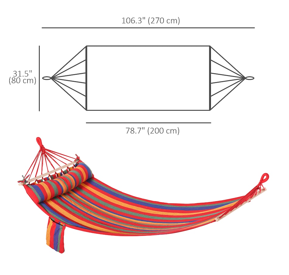 Image 938593_ALTMORE2.jpg, Product 938-593 / Price $33.99, Outsunny Cotton Hammock Soft Portable Swing Chair w/ Headrest from Outsunny on TSC.ca's Home & Garden department