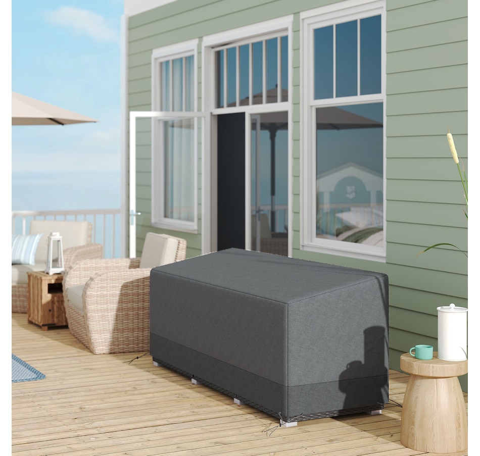 Image 938603_ALTMORE1.jpg, Product 938-603 / Price $38.99, Outsunny Patio Furniture Covers Waterproof 600D, 75" x 28.3" x 29.9", Grey from Outsunny on TSC.ca's Home & Garden department