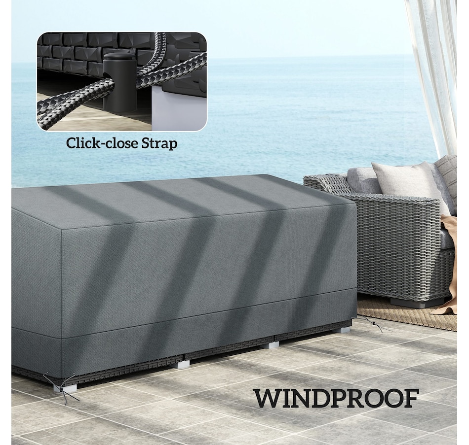 Image 938603_ALTMORE4.jpg, Product 938-603 / Price $38.99, Outsunny Patio Furniture Covers Waterproof 600D, 75" x 28.3" x 29.9", Grey from Outsunny on TSC.ca's Home & Garden department