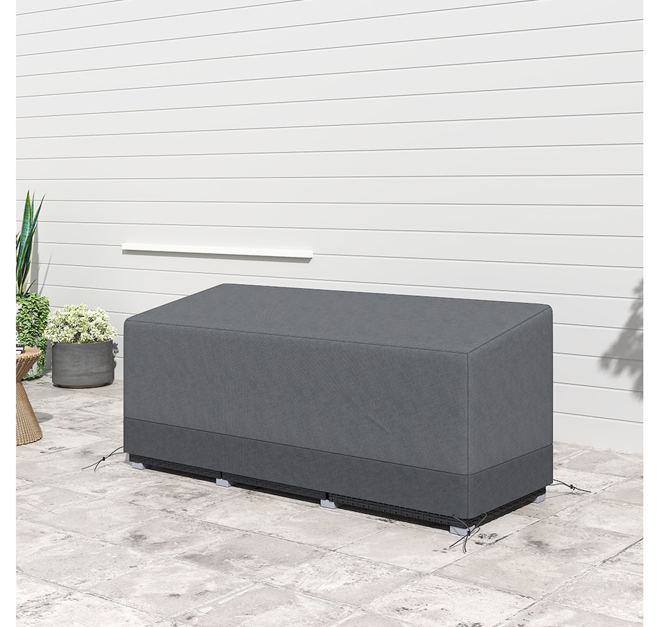 Image 938603_ALTMORE7.jpg, Product 938-603 / Price $38.99, Outsunny Patio Furniture Covers Waterproof 600D, 75" x 28.3" x 29.9", Grey from Outsunny on TSC.ca's Home & Garden department