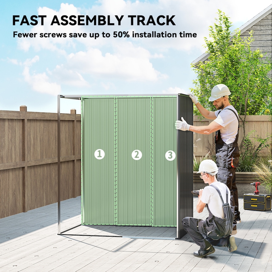 Image 938639_ALTMORE7.jpg, Product 938-639 / Price $209.99, Outsunny 5.2' x 3.5' Outdoor Storage Shed with Vents, Dark Grey from Outsunny on TSC.ca's Home & Garden department