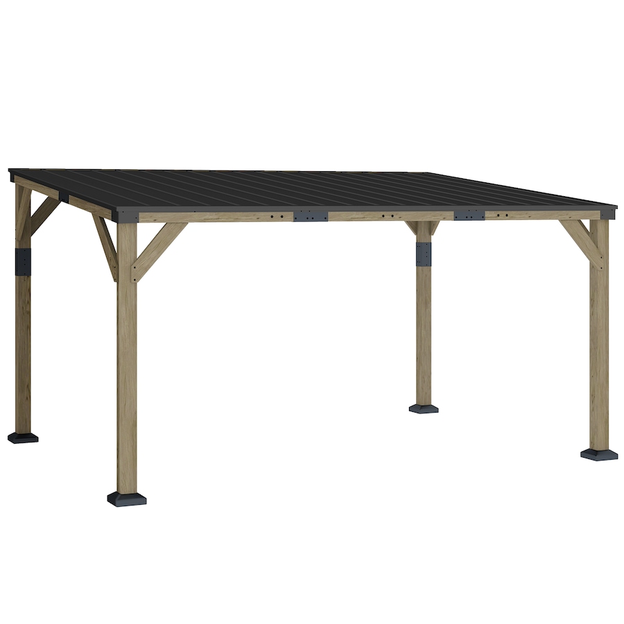 Image 938645.jpg, Product 938-645 / Price $999.99, Outsunny 14' x 10' Gazebo, Lean to Galvanized Steel Hardtop Gazebo Pergola from Outsunny on TSC.ca's Home & Garden department