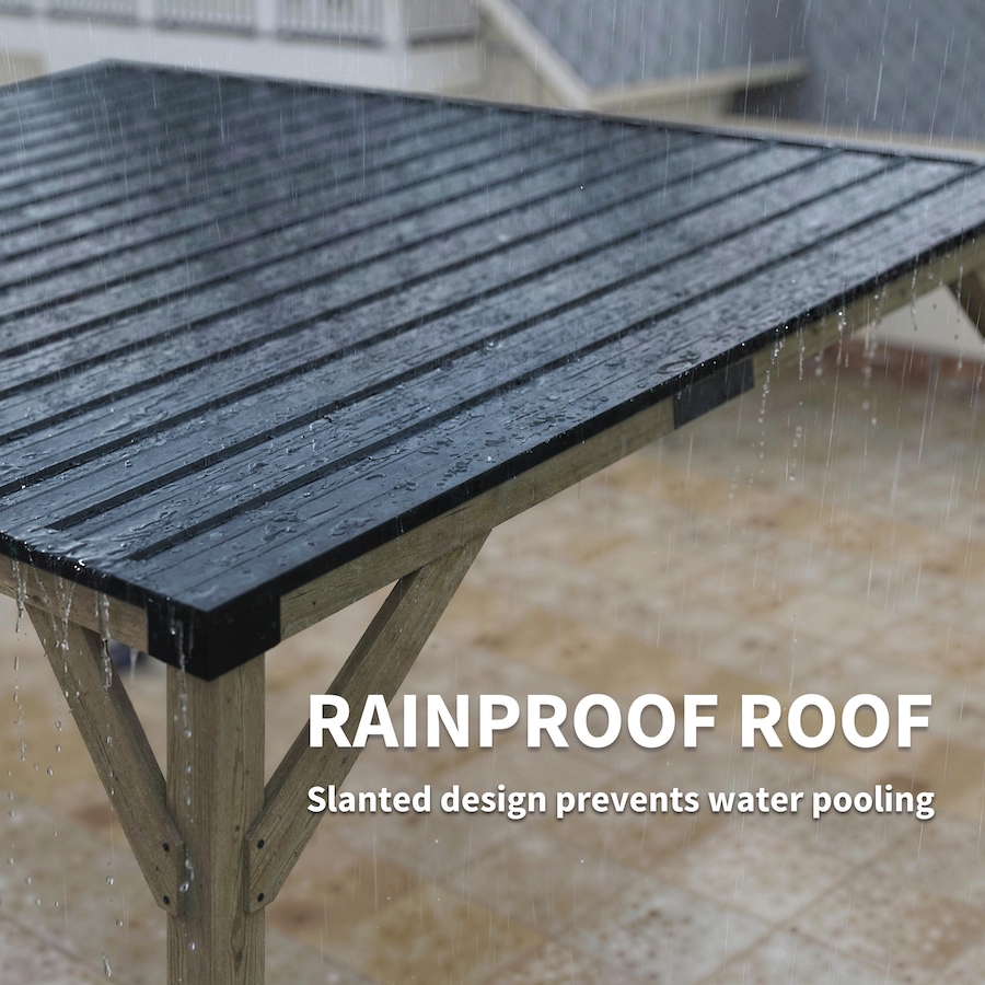 Image 938645_ALTMORE4.jpg, Product 938-645 / Price $999.99, Outsunny 14' x 10' Gazebo, Lean to Galvanized Steel Hardtop Gazebo Pergola from Outsunny on TSC.ca's Home & Garden department