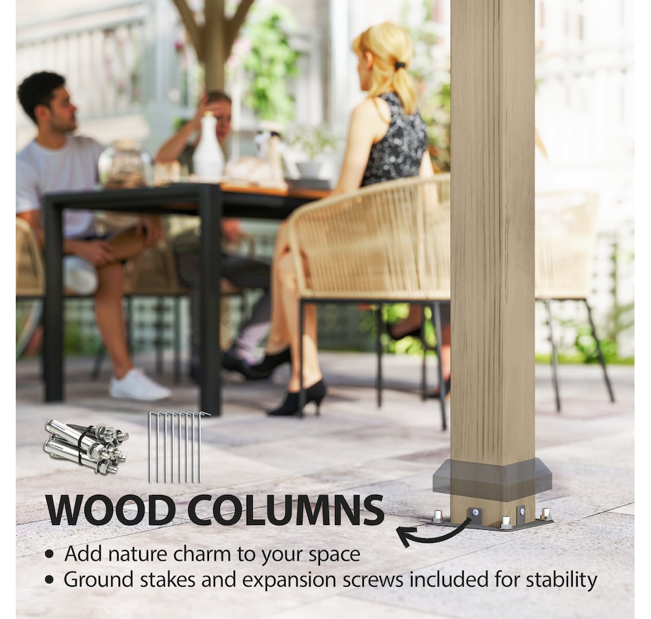 Image 938646_ALTMORE6.jpg, Product 938-646 / Price $1,449.99, Outsunny 12' x 14' Hardtop Wood Gazebo Canopy, Double Roof Outdoor Gazebo from Outsunny on TSC.ca's Home & Garden department
