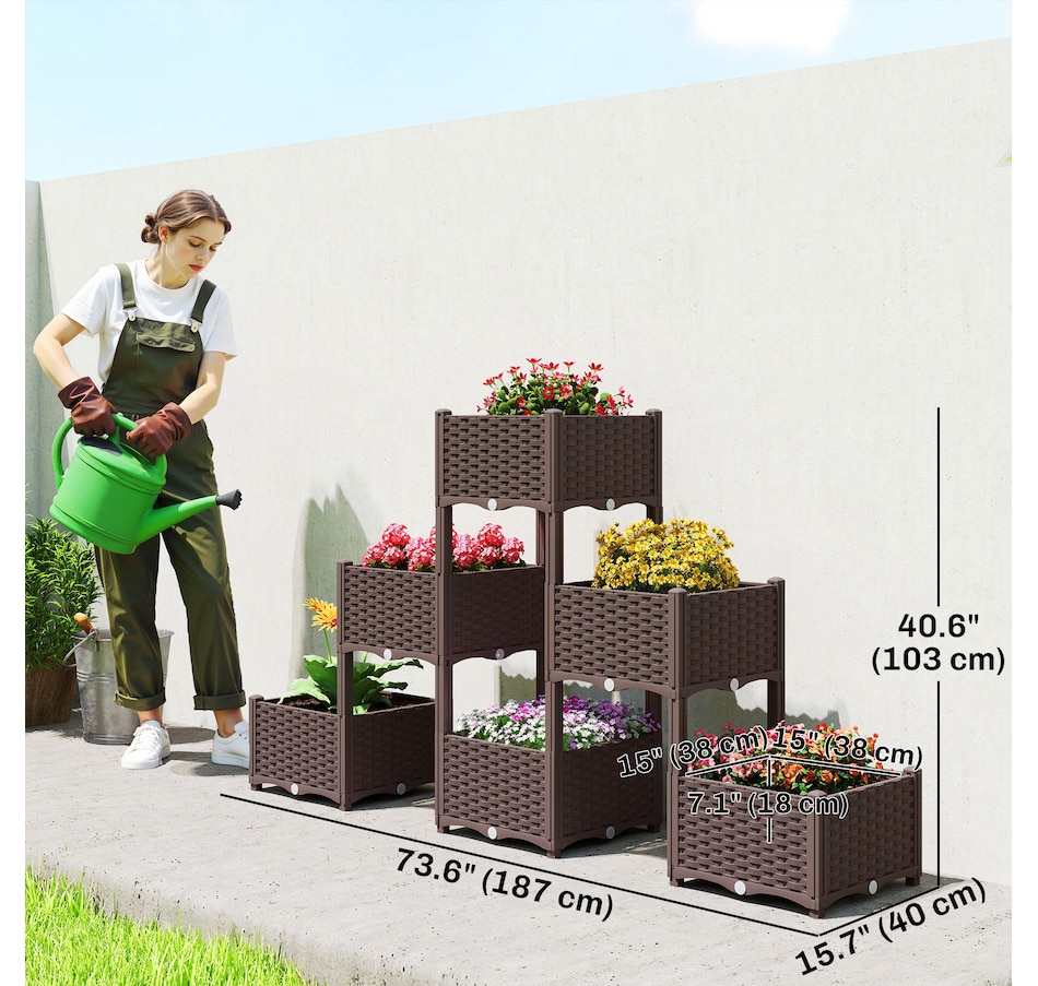 Image 938658_ALTMORE2.jpg, Product 938-658 / Price $139.99, Outsunny Raised Garden Bed with Legs, Self Watering Elevated Planter Boxes from Outsunny on TSC.ca's Home & Garden department
