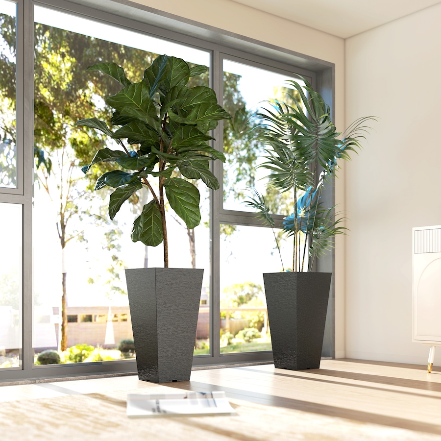 Image 938661_ALTMORE8.jpg, Product 938-661 / Price $99.99, Outsunny 23" Tall Planters Set of 2, Indoor Outdoor Taper Planters, Black from Outsunny on TSC.ca's Home & Garden department