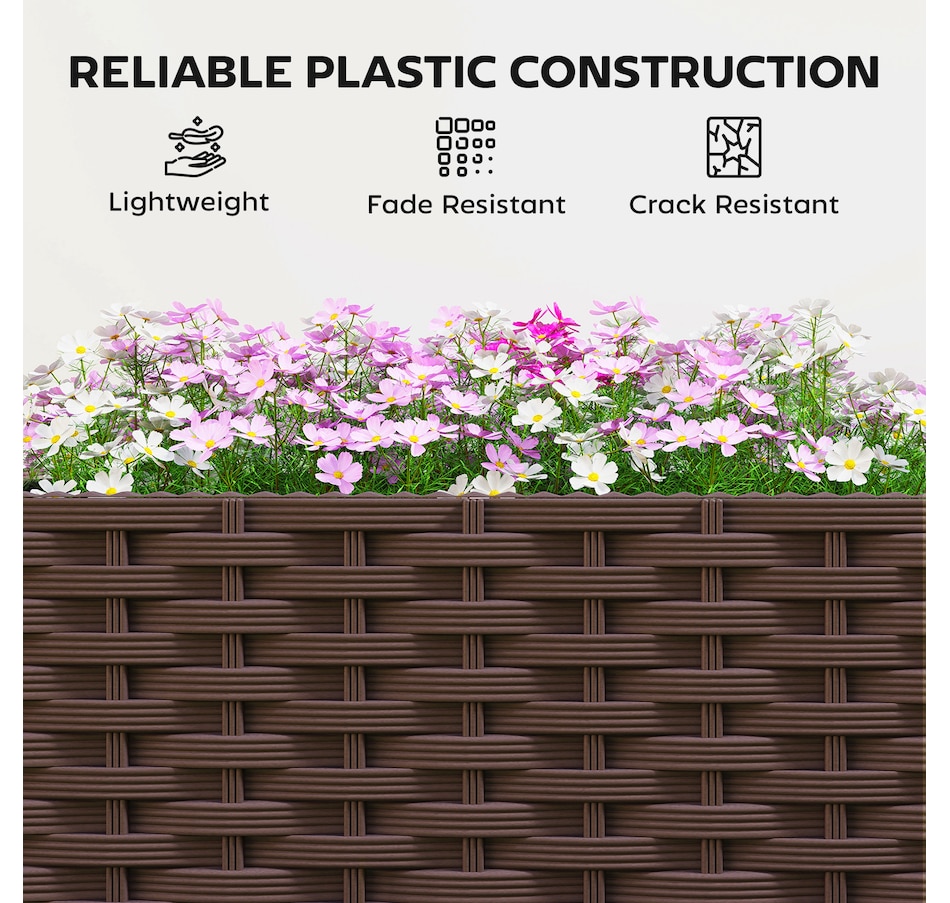 Image 938668_ALTMORE7.jpg, Product 938-668 / Price $129.99, Outsunny Plastic Raised Garden Bed with Trellis, Self Watering Planter Box from Outsunny on TSC.ca's Home & Garden department