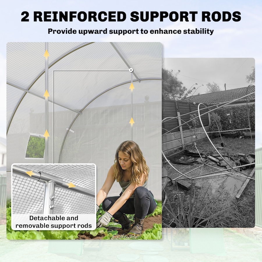 Image 938674_ALTMORE12.jpg, Product 938-674 / Price $229.99, Outsunny Walk-in Tunnel Greenhouse Plant Hot House with Support Rods from Outsunny on TSC.ca's Home & Garden department