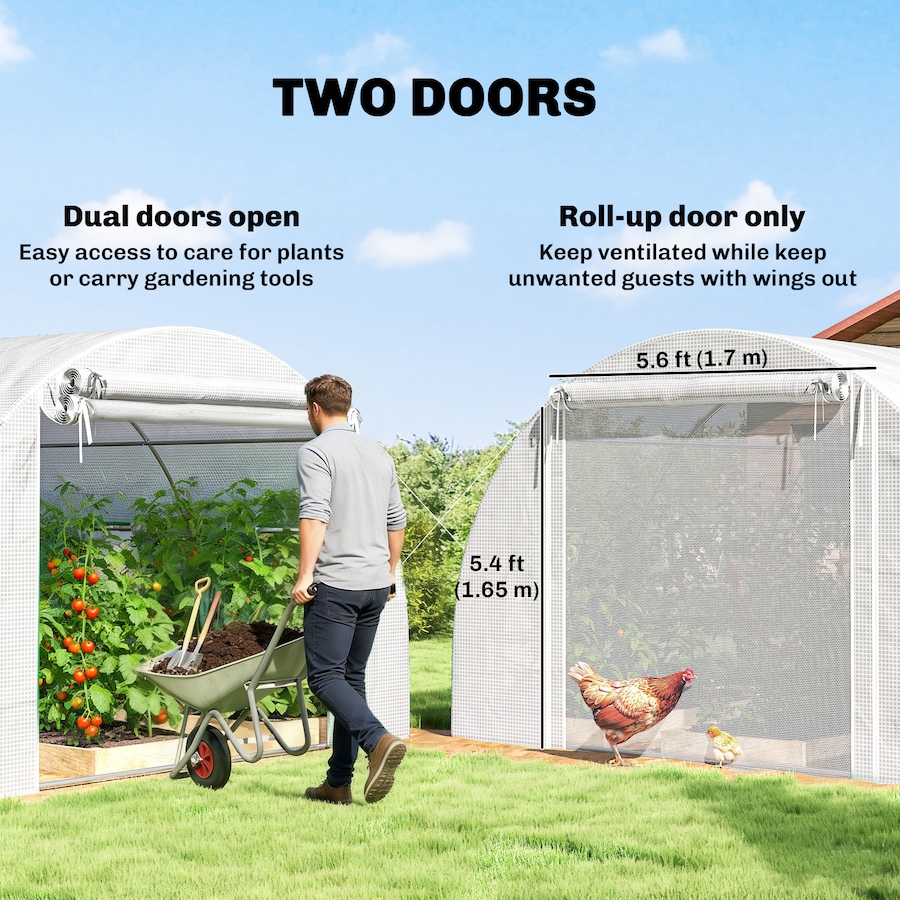 Image 938674_ALTMORE14.jpg, Product 938-674 / Price $229.99, Outsunny Walk-in Tunnel Greenhouse Plant Hot House with Support Rods from Outsunny on TSC.ca's Home & Garden department