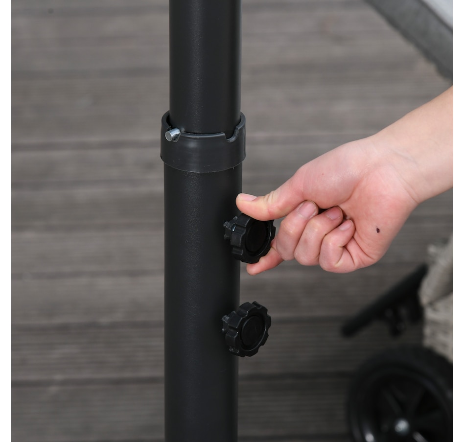 Image 938683_ALTMORE16.jpg, Product 938-683 / Price $109.99, Outsunny 9.7ft Offset Patio Umbrella, Hanging Cantilever Parasol w/ Base from Outsunny on TSC.ca's Home & Garden department