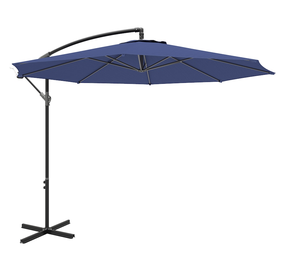 Image 938683_ST01.jpg, Product 938-683 / Price $109.99, Outsunny 9.7ft Offset Patio Umbrella, Hanging Cantilever Parasol w/ Base from Outsunny on TSC.ca's Home & Garden department