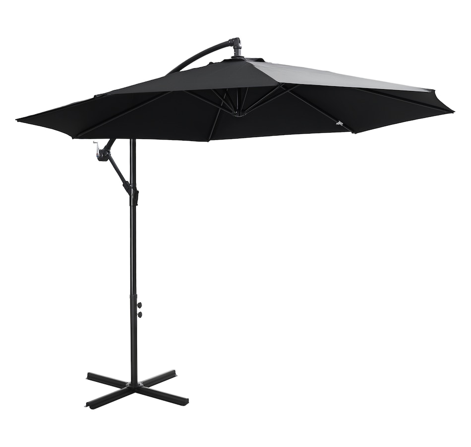 Image 938683_ST02.jpg, Product 938-683 / Price $109.99, Outsunny 9.7ft Offset Patio Umbrella, Hanging Cantilever Parasol w/ Base from Outsunny on TSC.ca's Home & Garden department