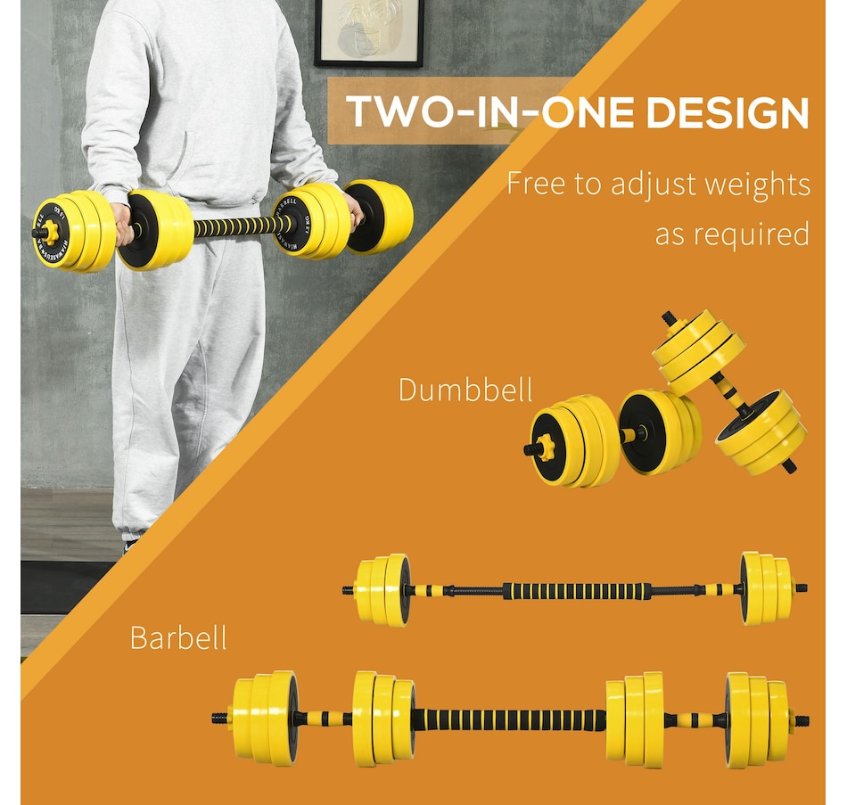 Image 938687_ALTMORE3.jpg, Product 938-687 / Price $82.99, Soozier 55lbs Dumbbell Barbell Adjustable Ergonomic Set for Home Gym from Soozier on TSC.ca's Health & Fitness department