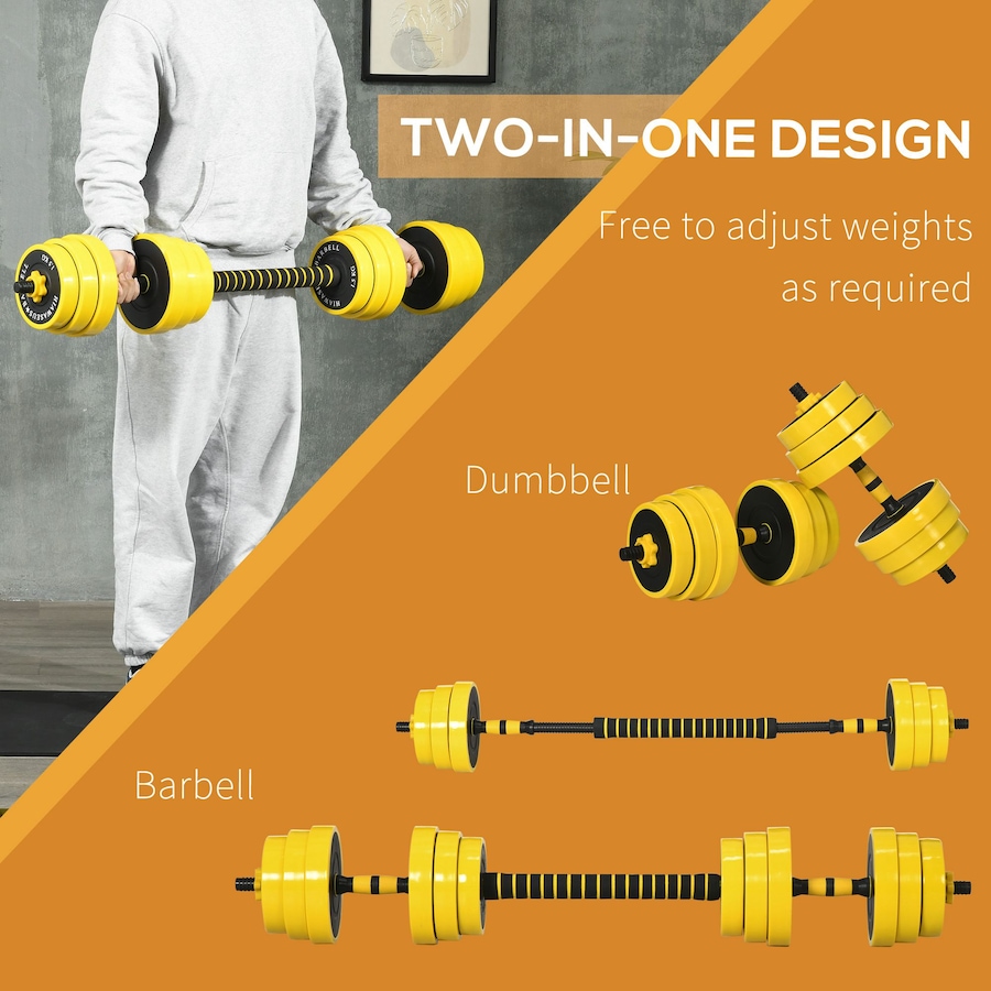 Image 938687_ALTMORE3.jpg, Product 938-687 / Price $84.99, Soozier 55lbs Dumbbell Barbell Adjustable Ergonomic Set for Home Gym from Soozier on TSC.ca's Health & Fitness department