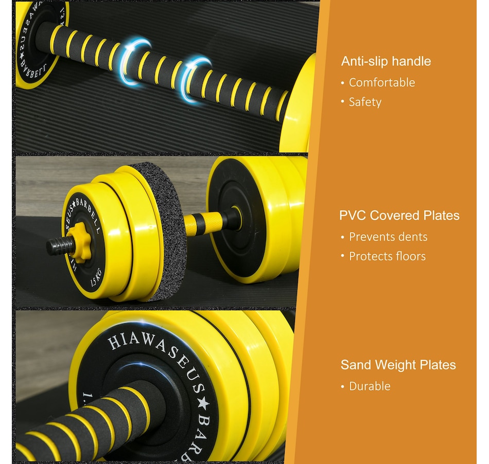 Image 938687_ALTMORE4.jpg, Product 938-687 / Price $82.99, Soozier 55lbs Dumbbell Barbell Adjustable Ergonomic Set for Home Gym from Soozier on TSC.ca's Health & Fitness department