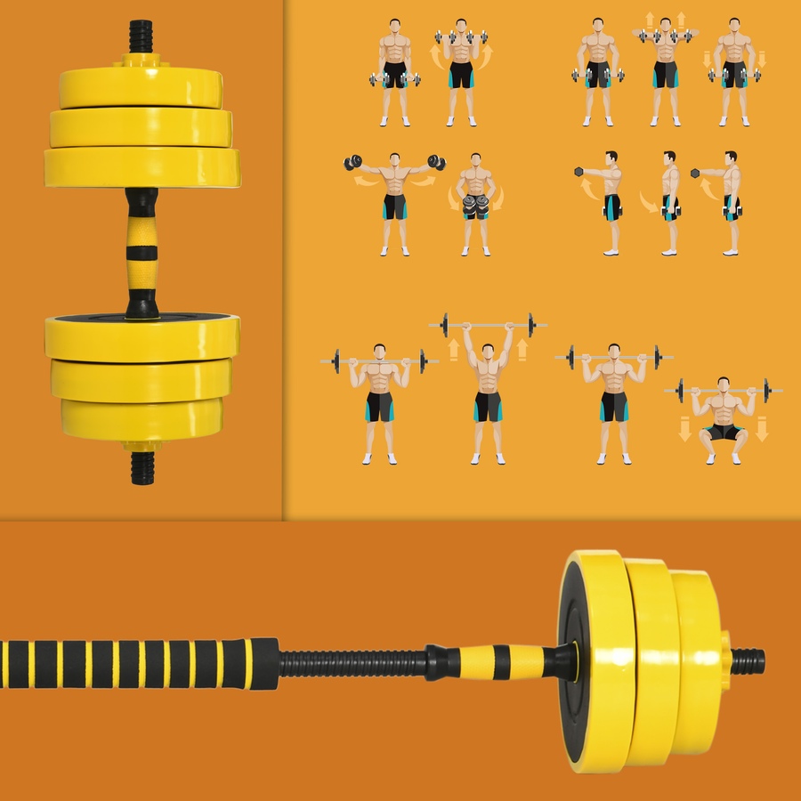 Image 938687_ALTMORE6.jpg, Product 938-687 / Price $84.99, Soozier 55lbs Dumbbell Barbell Adjustable Ergonomic Set for Home Gym from Soozier on TSC.ca's Health & Fitness department