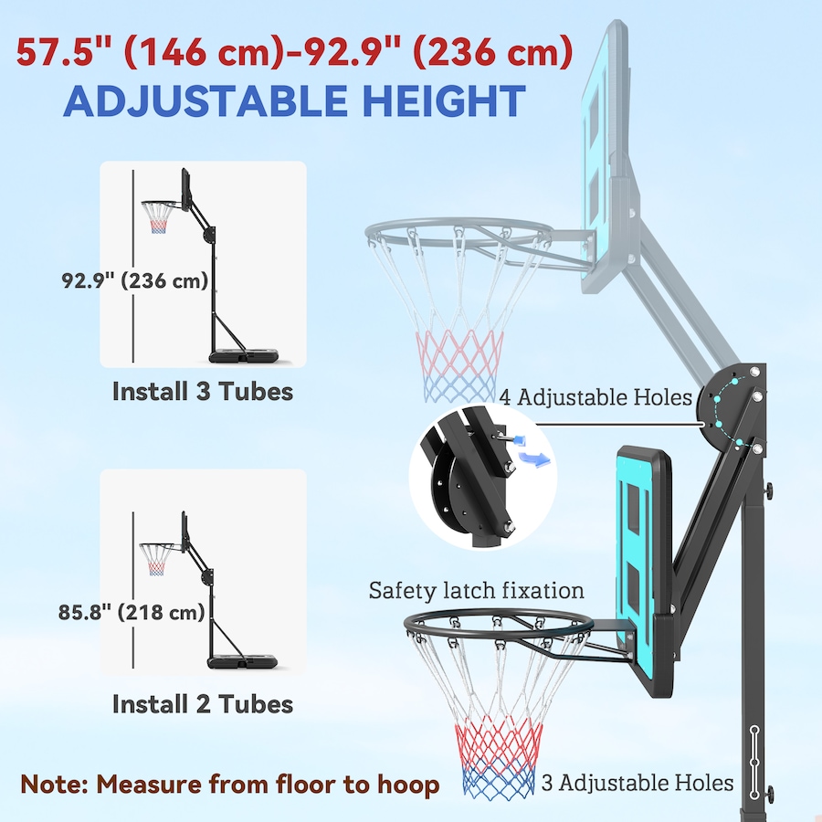 Image 938698_ALTMORE3.jpg, Product 938-698 / Price $94.99, Soozier Basketball Hoop Basketball Hoop and Stand with Weighted Base, Black from Soozier on TSC.ca's Health & Fitness department
