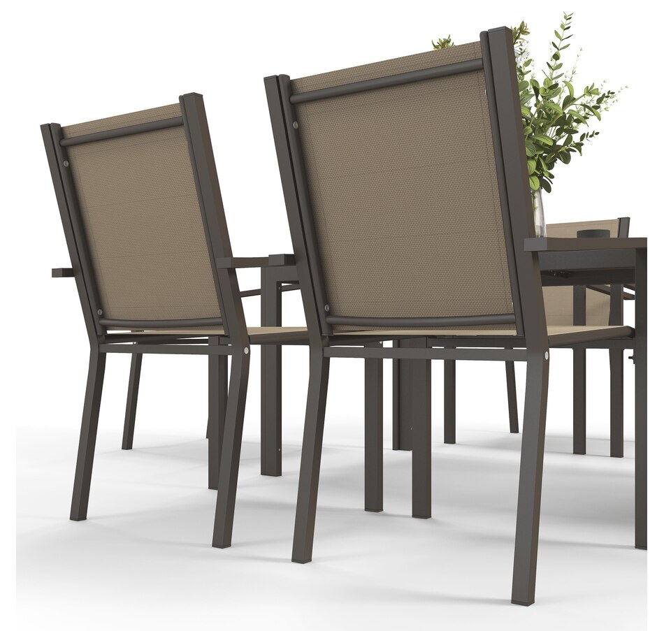 Image 938700_ALTMORE17.jpg, Product 938-700 / Price $439.99, Outsunny 7 Piece Outdoor Dining Set with Table and 6 Stackable Chairs from Outsunny on TSC.ca's Home & Garden department