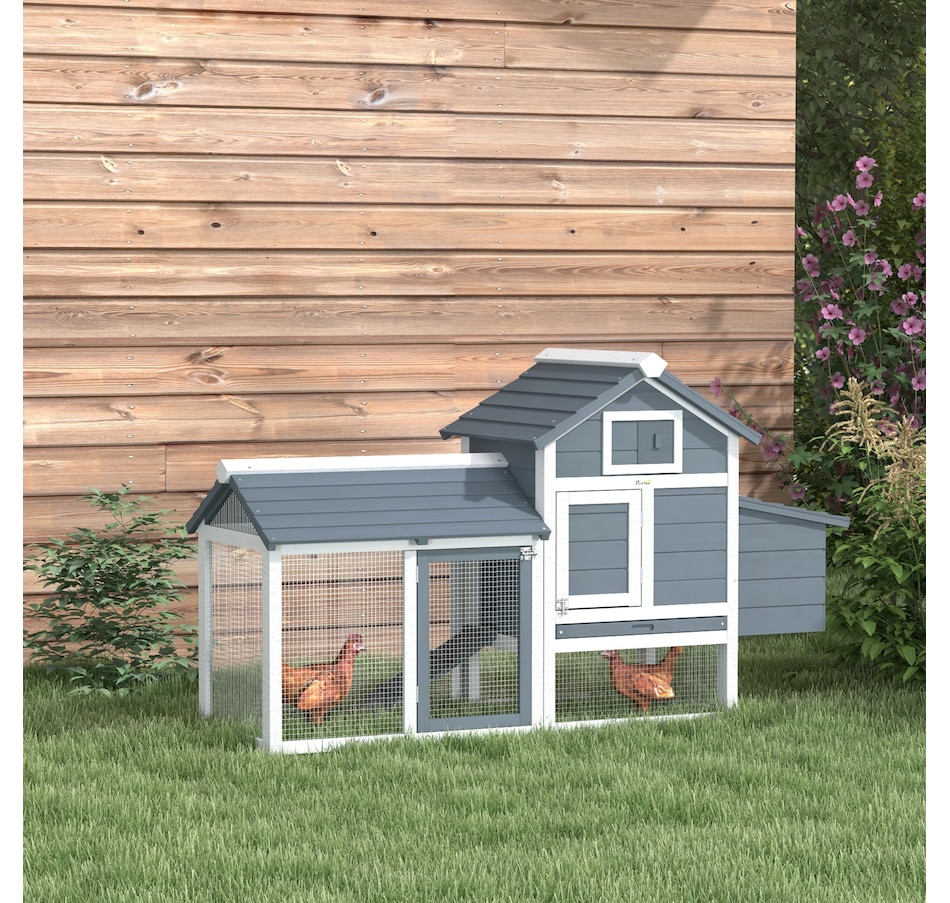 Image 938702_ALTMORE1.jpg, Product 938-702 / Price $199.99, PawHut 60" Small Wooden Chicken Coop with Removable Tray, White from PawHut on TSC.ca's Home & Garden department