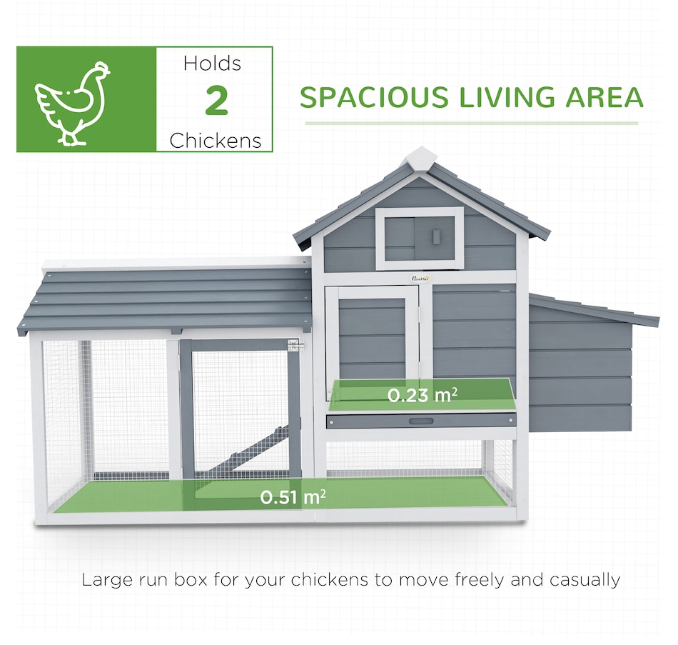 Image 938702_ALTMORE3.jpg, Product 938-702 / Price $199.99, PawHut 60" Small Wooden Chicken Coop with Removable Tray, White from PawHut on TSC.ca's Home & Garden department