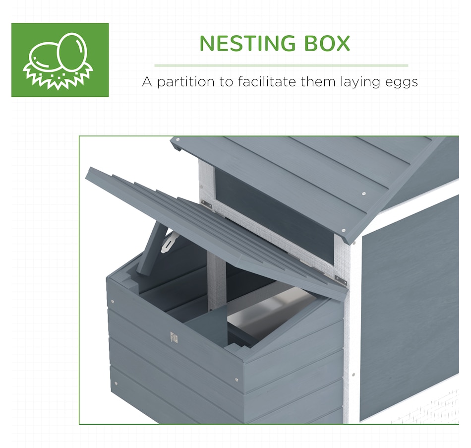 Image 938702_ALTMORE5.jpg, Product 938-702 / Price $199.99, PawHut 60" Small Wooden Chicken Coop with Removable Tray, White from PawHut on TSC.ca's Home & Garden department