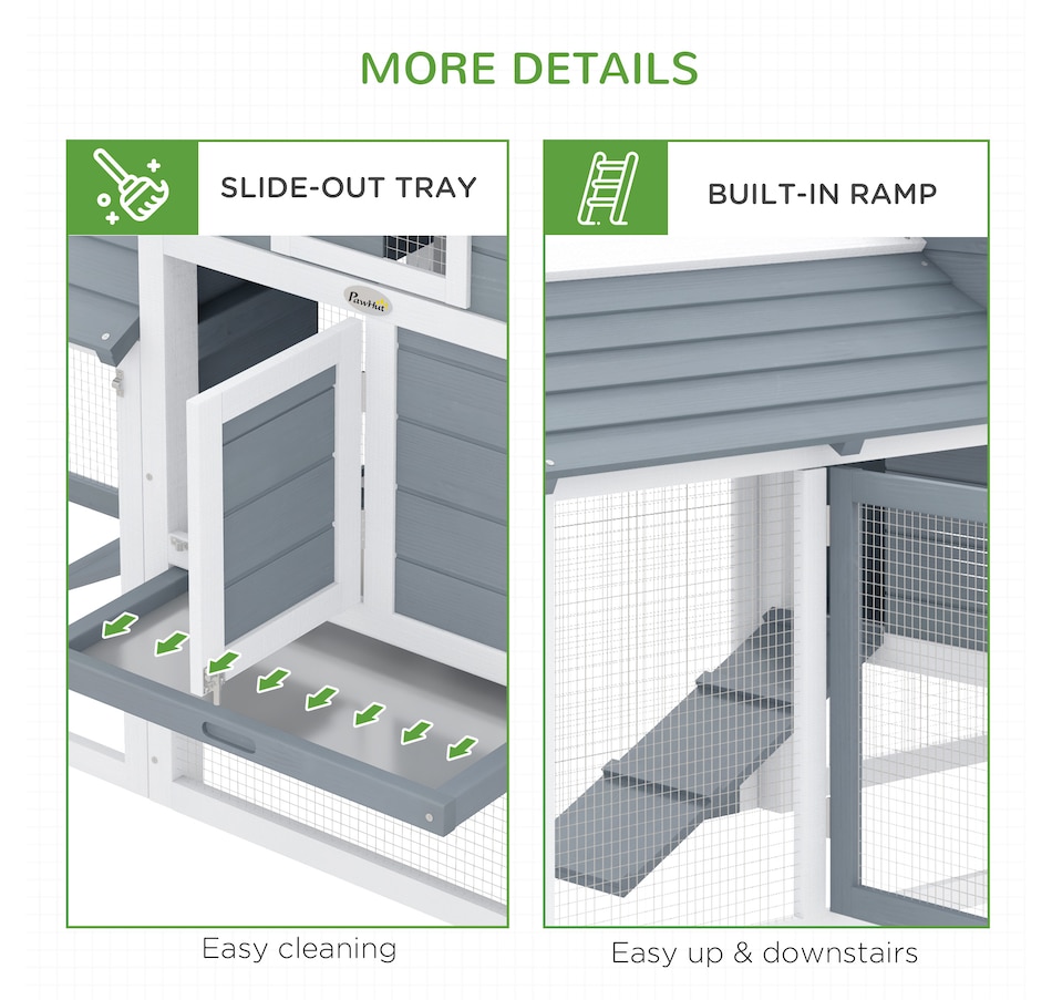 Image 938702_ALTMORE6.jpg, Product 938-702 / Price $199.99, PawHut 60" Small Wooden Chicken Coop with Removable Tray, White from PawHut on TSC.ca's Home & Garden department