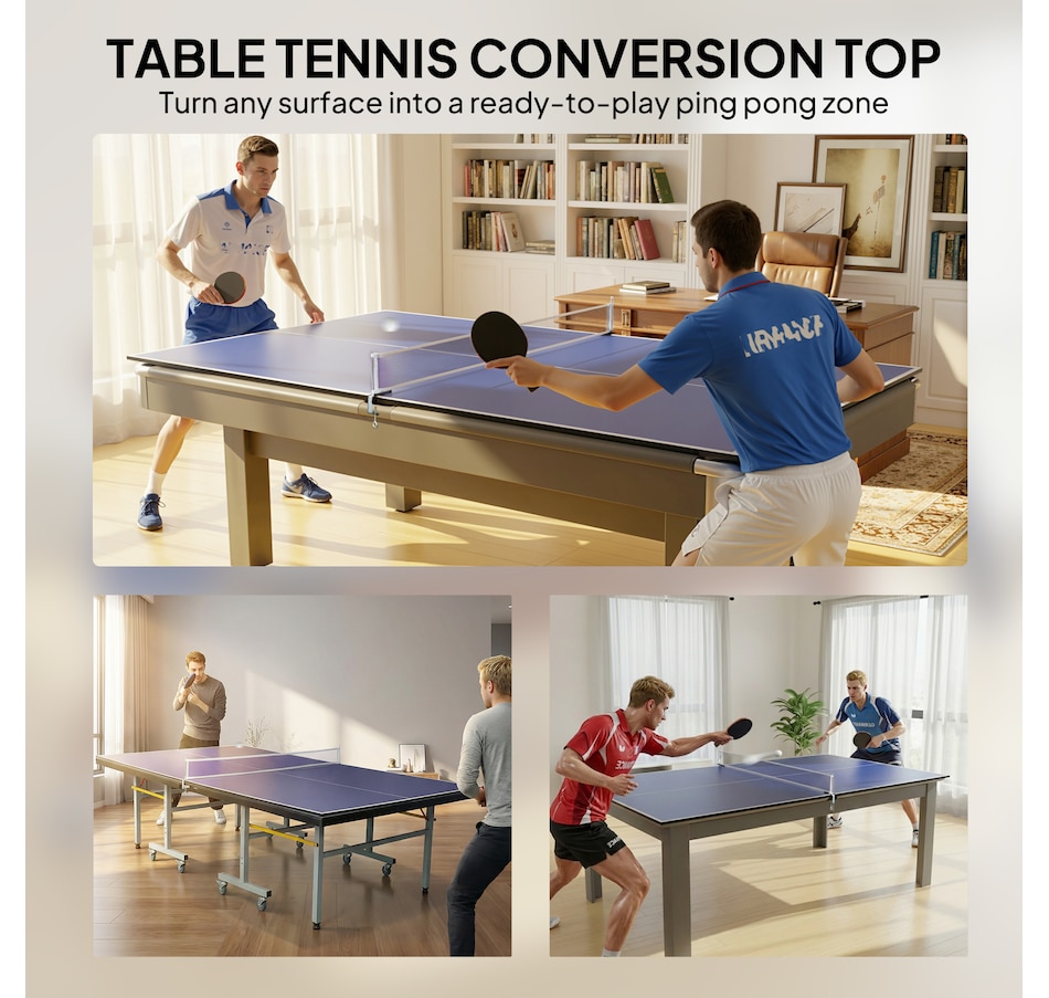 Image 938712_ALTMORE3.jpg, Product 938-712 / Price $209.99, Soozier 9 ft Folding Table Tennis Ping Pong Table Conversion Top with Net from Soozier on TSC.ca's Health & Fitness department