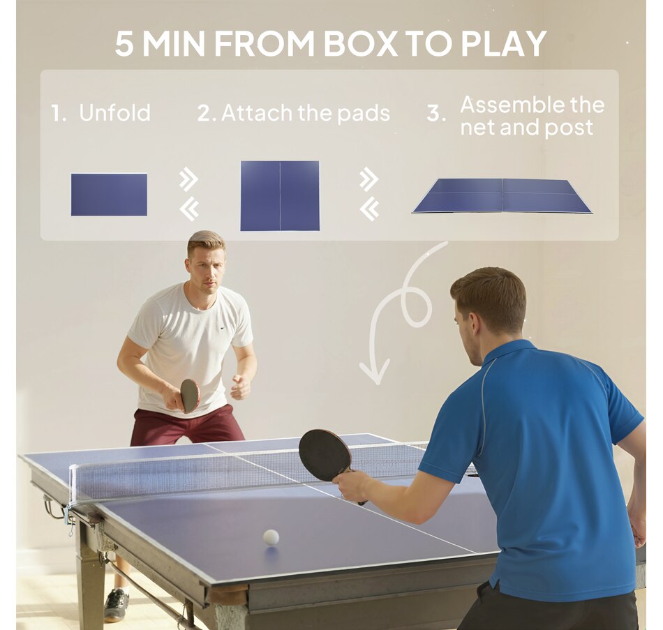 Image 938712_ALTMORE7.jpg, Product 938-712 / Price $209.99, Soozier 9 ft Folding Table Tennis Ping Pong Table Conversion Top with Net from Soozier on TSC.ca's Health & Fitness department