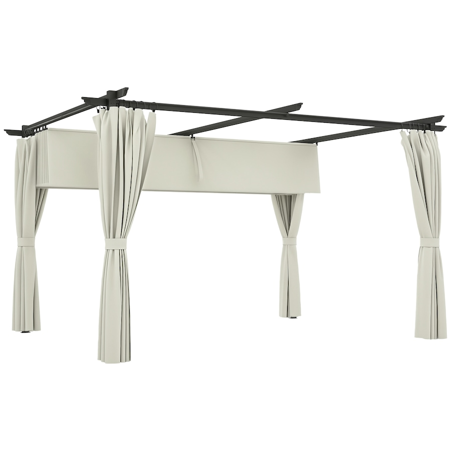 Image 938713.png, Product 938-713 / Price $459.99, Outsunny 10' x 13' Outdoo Pergola with Retractable Canopy and Curtains from Outsunny on TSC.ca's Home & Garden department
