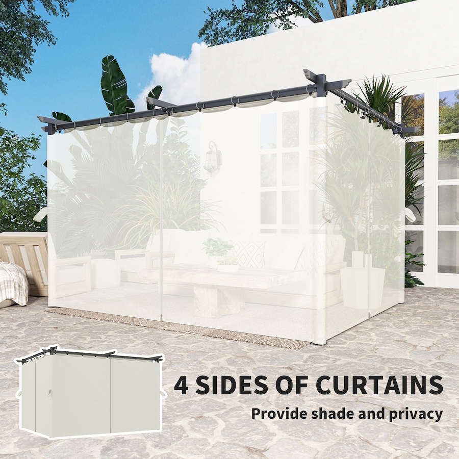 Image 938713_ALTMORE4.jpg, Product 938-713 / Price $459.99, Outsunny 10' x 13' Outdoo Pergola with Retractable Canopy and Curtains from Outsunny on TSC.ca's Home & Garden department