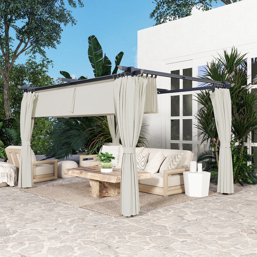 Image 938713_ALTMORE8.jpg, Product 938-713 / Price $459.99, Outsunny 10' x 13' Outdoo Pergola with Retractable Canopy and Curtains from Outsunny on TSC.ca's Home & Garden department
