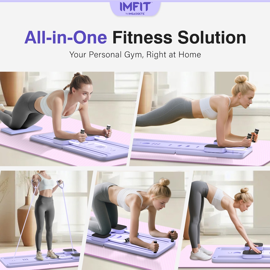 Image 938751_ALTMORE5.jpg, Product 938-751 / Price $89.99, IMFit Pilates Reformer Board for Home | Pilates Board with Resistance Ropes for Women & Men (Lite) from IMGadgets on TSC.ca's Health & Fitness department