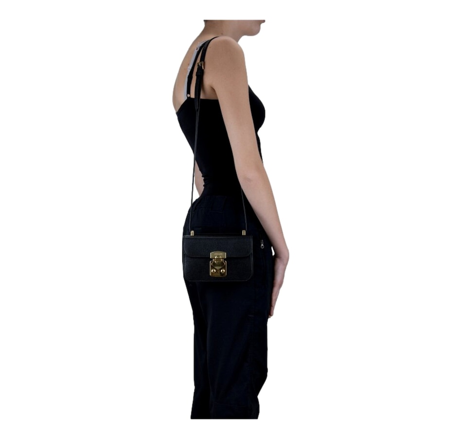 Image 938763_ALTMORE3.jpg, Product 938-763 / Price $4,492.00, Miu Miu Madras Black Leather Crossbody Bag from Miu Miu on TSC.ca's Fashion department