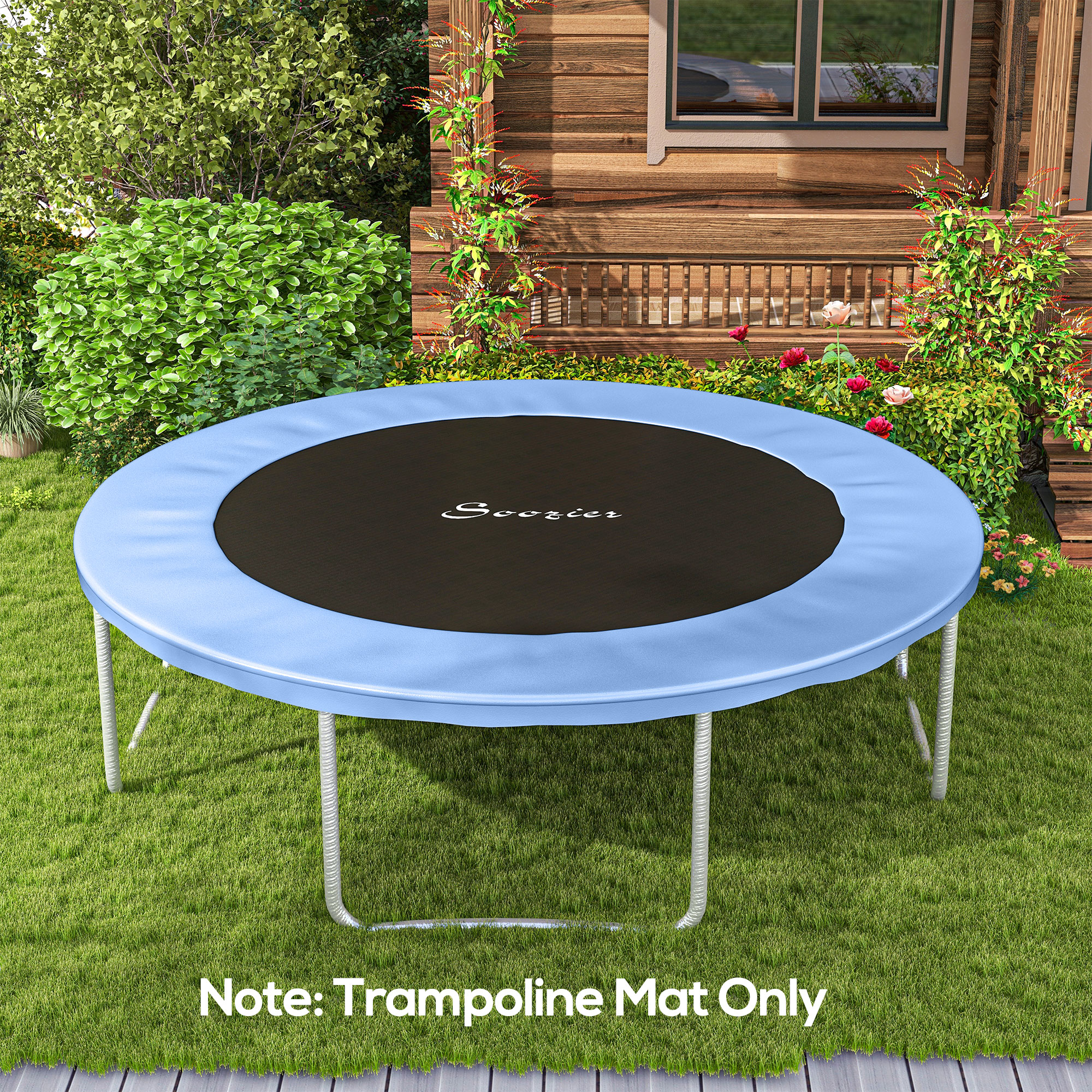 Soozier Trampoline Mat with 80 V-Hooks, Fits 14' Trampoline, Green