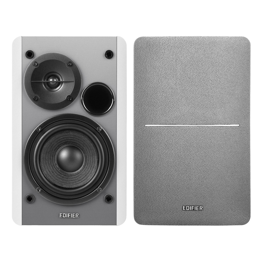 Image 938797_ALTMORE4.png, Product 938-797 / Price $159.99, Special Edition - Edifier R1280T Powered Bookshelf Speakers - 2.0 Active Near Field Monitors - Studio Monitor Speaker - White Silver Enclosure - 42 Watts RMS from Edifier on TSC.ca's Electronics department