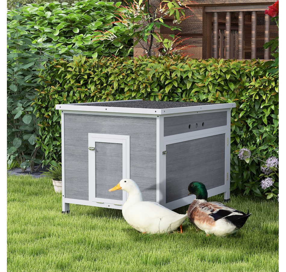 Image 938811_ALTMORE1.jpg, Product 938-811 / Price $199.99, PawHut Duck Coop, Wooden Chicken House Rabbit Hutch with Openable Roof from PawHut on TSC.ca's Home & Garden department