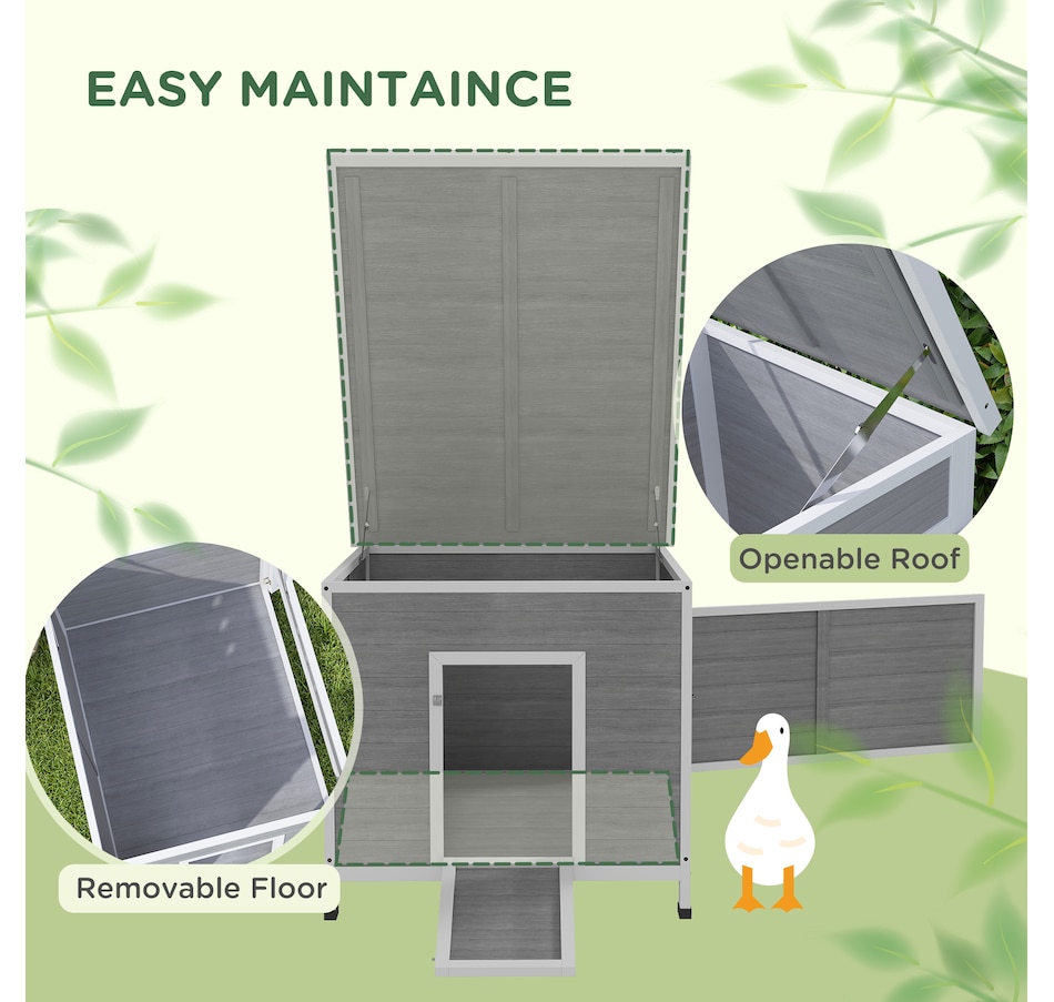Image 938811_ALTMORE3.jpg, Product 938-811 / Price $199.99, PawHut Duck Coop, Wooden Chicken House Rabbit Hutch with Openable Roof from PawHut on TSC.ca's Home & Garden department