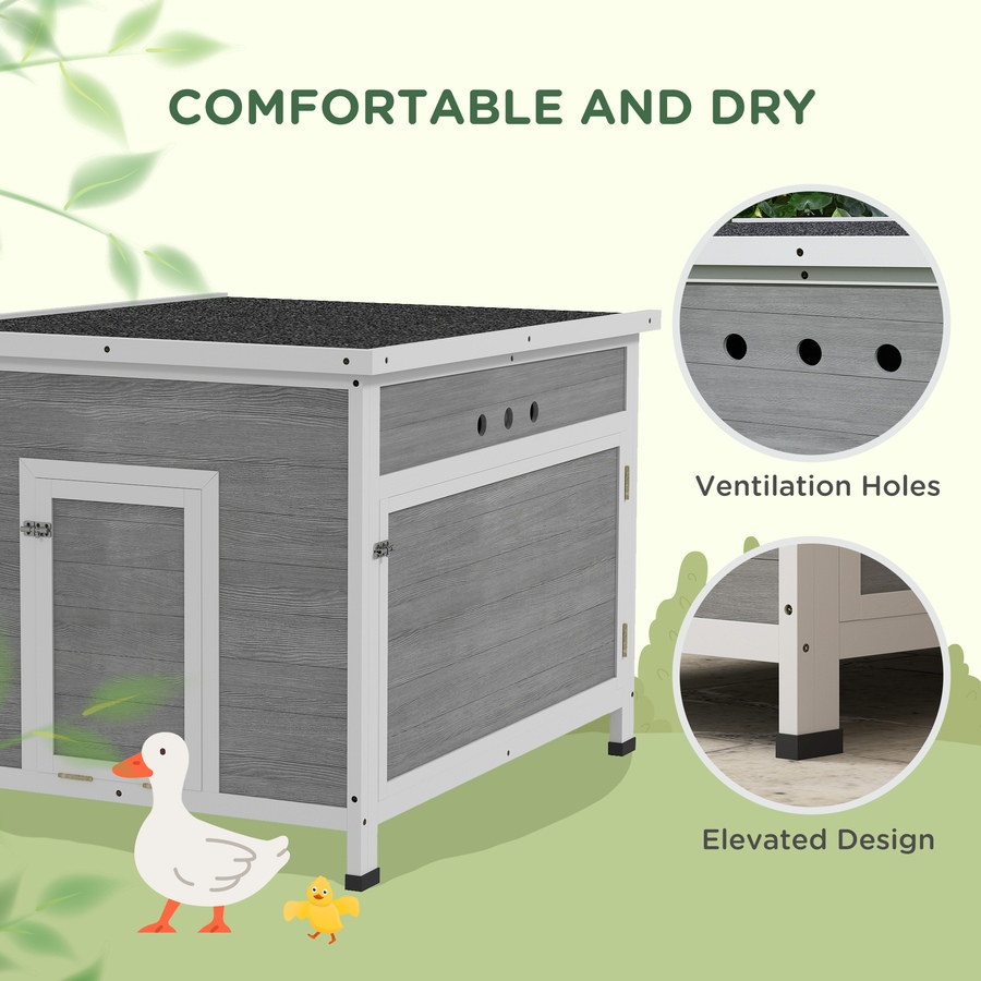 Image 938811_ALTMORE4.jpg, Product 938-811 / Price $189.99, PawHut Duck Coop, Wooden Chicken House Rabbit Hutch with Openable Roof from PawHut on TSC.ca's Home & Garden department