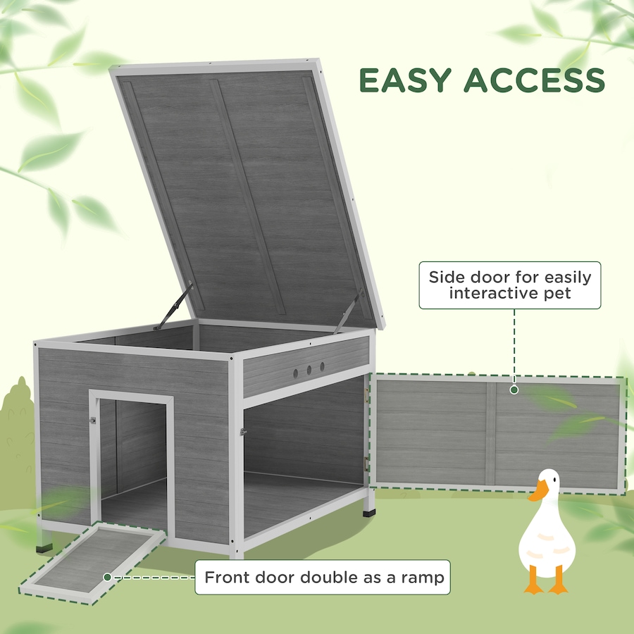 Image 938811_ALTMORE5.jpg, Product 938-811 / Price $189.99, PawHut Duck Coop, Wooden Chicken House Rabbit Hutch with Openable Roof from PawHut on TSC.ca's Home & Garden department