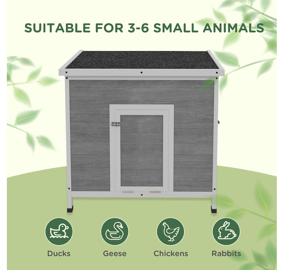 Image 938811_ALTMORE6.jpg, Product 938-811 / Price $199.99, PawHut Duck Coop, Wooden Chicken House Rabbit Hutch with Openable Roof from PawHut on TSC.ca's Home & Garden department